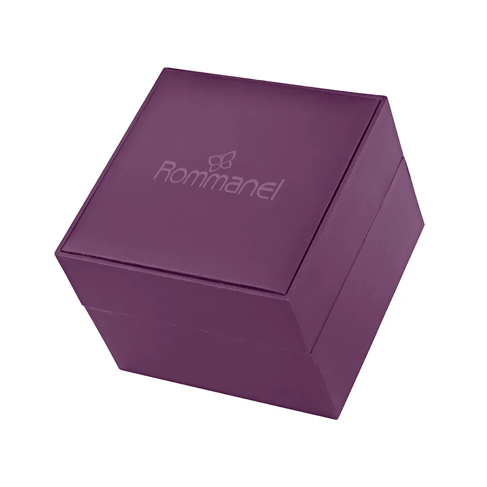 RELÓGIO ANALÓGICO SOCIAL DOURADO COM MOSTRADOR ROXO - Imagem 4