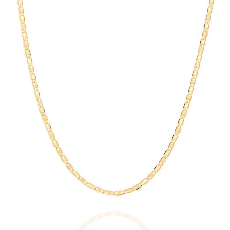 Gargantilha elo piastrine banhada a ouro 18k 531156