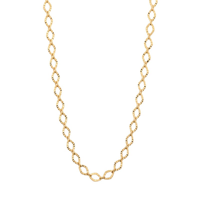 Gargantilha banhada a ouro 18k fio losango 531468