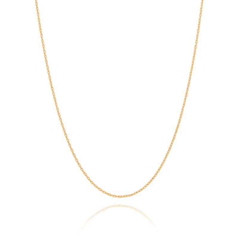 Gargantilha banhada a ouro 18k fio cadeado 531638