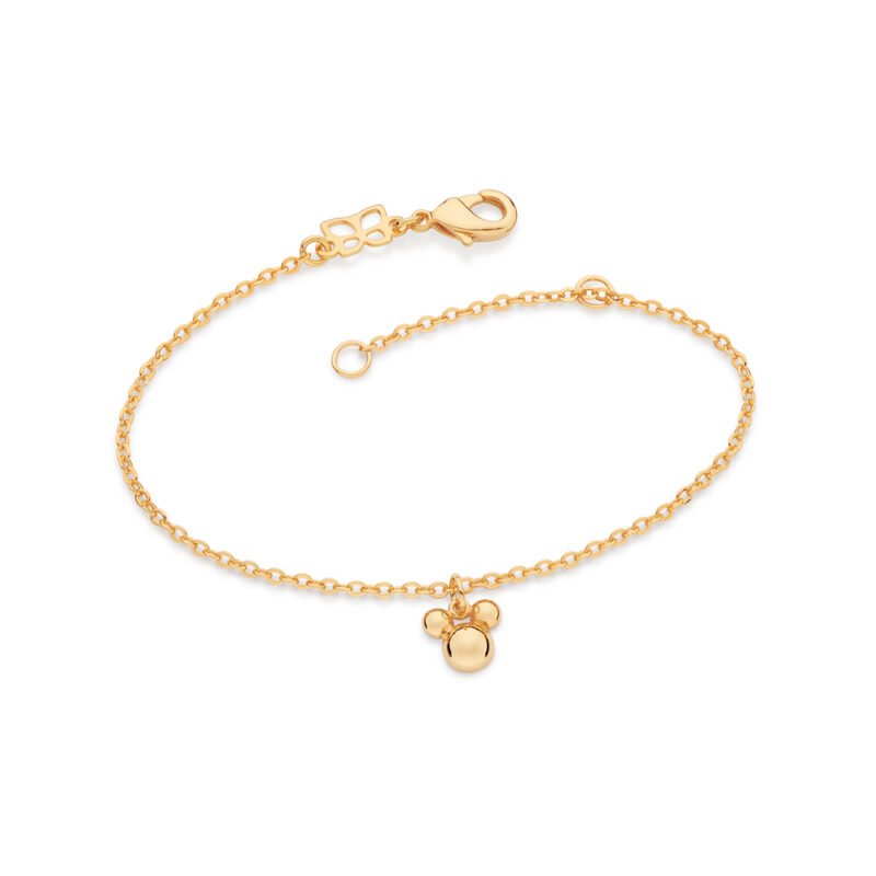 Pulseira com mickey banhada a ouro 18k 552126