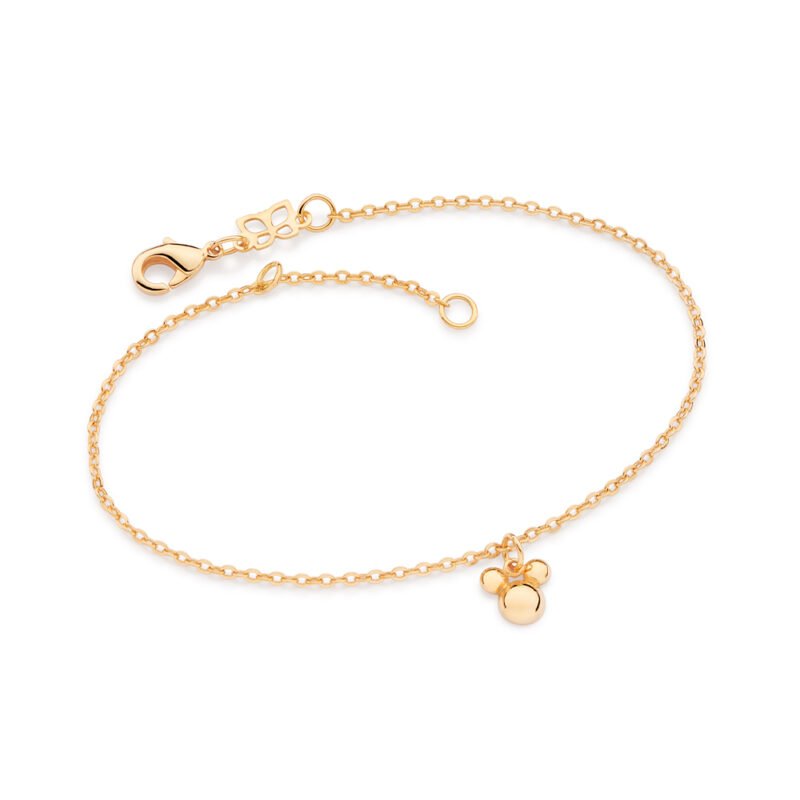 Pulseira com mickey banhada a ouro 18k 552127