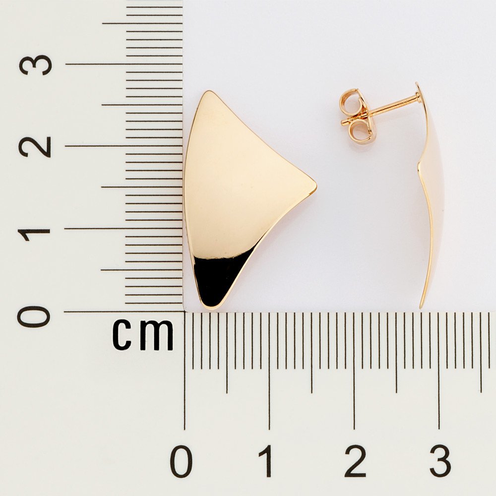 Brinco botão triangular 527231 - Imagem 3