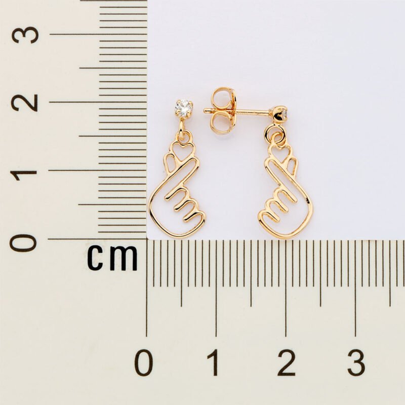 Brinco coração coreano finger heart 527423