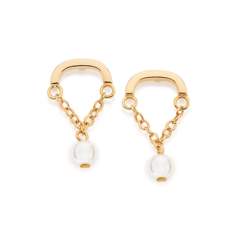 Brinco piercing com pérolas sintéticas 527611