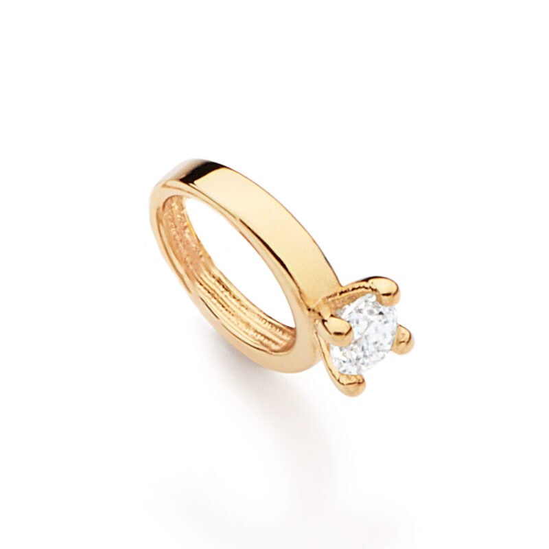 Pingente mini anel solitário com zircônia 542945