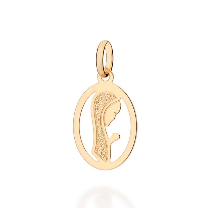 Pingente medalha silhueta madonna 542999