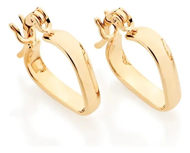 Brinco Argola Coração Banhado A Ouro 18k - Tam.único 520883 Red