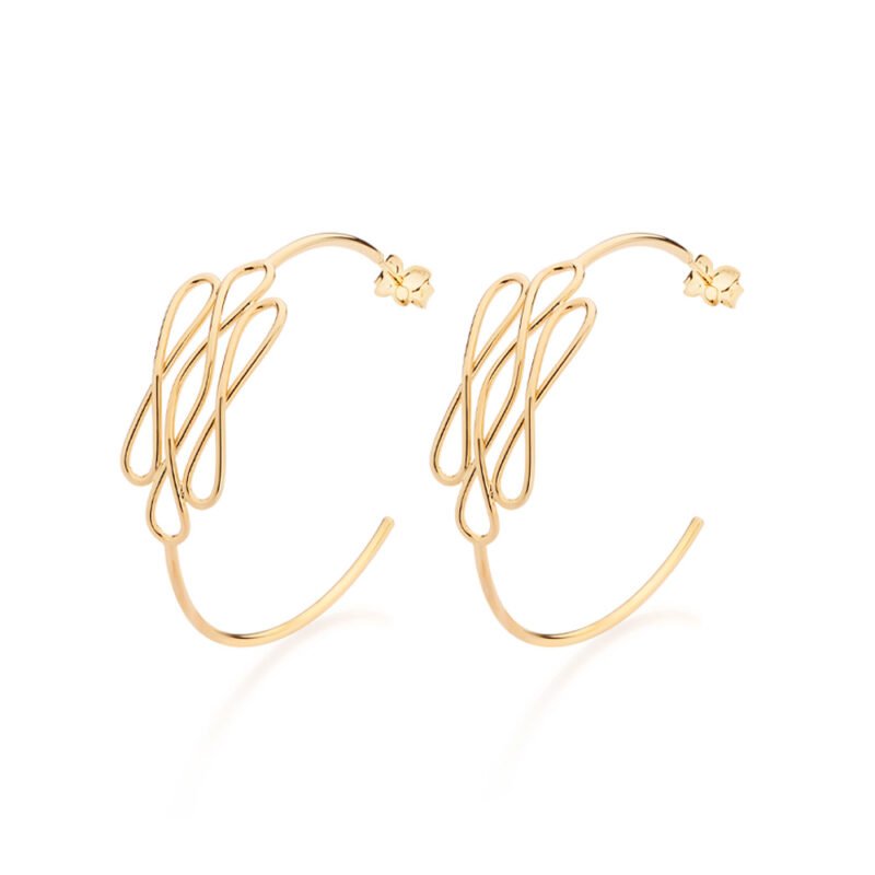 Brinco argola com infinitos 527518