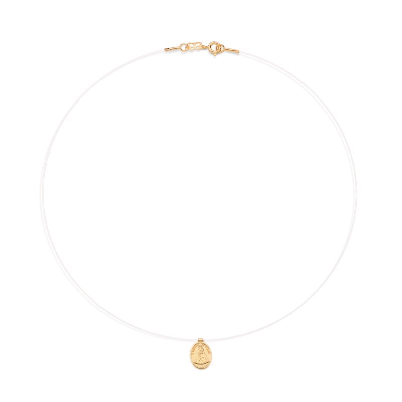 Gargantilha fio nylon com nossa senhora de nazaré 532555