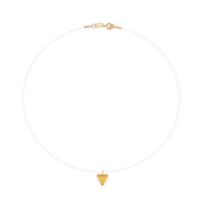 Gargantilha fio de nylon com zircônia 532562
