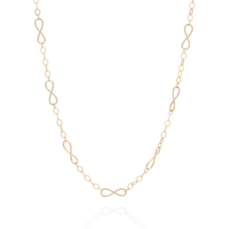Gargantilha infinitos banhada a ouro 18k 532671