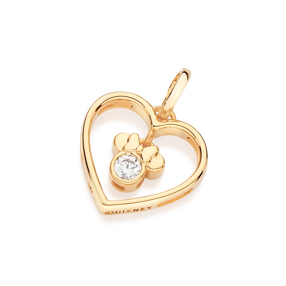 Pingente minnie coração com zircônia 542840