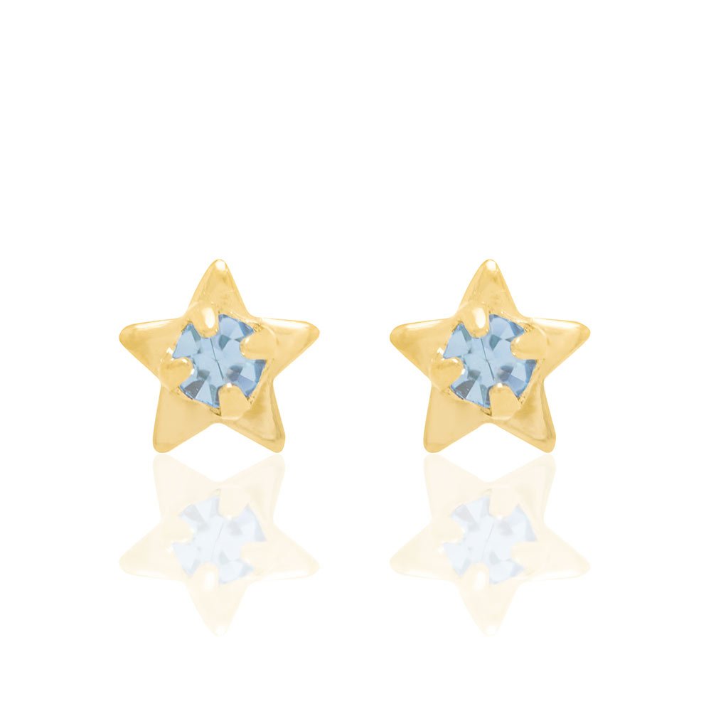 Brinco estrelas infantil com cristais 520724 - Imagem 2