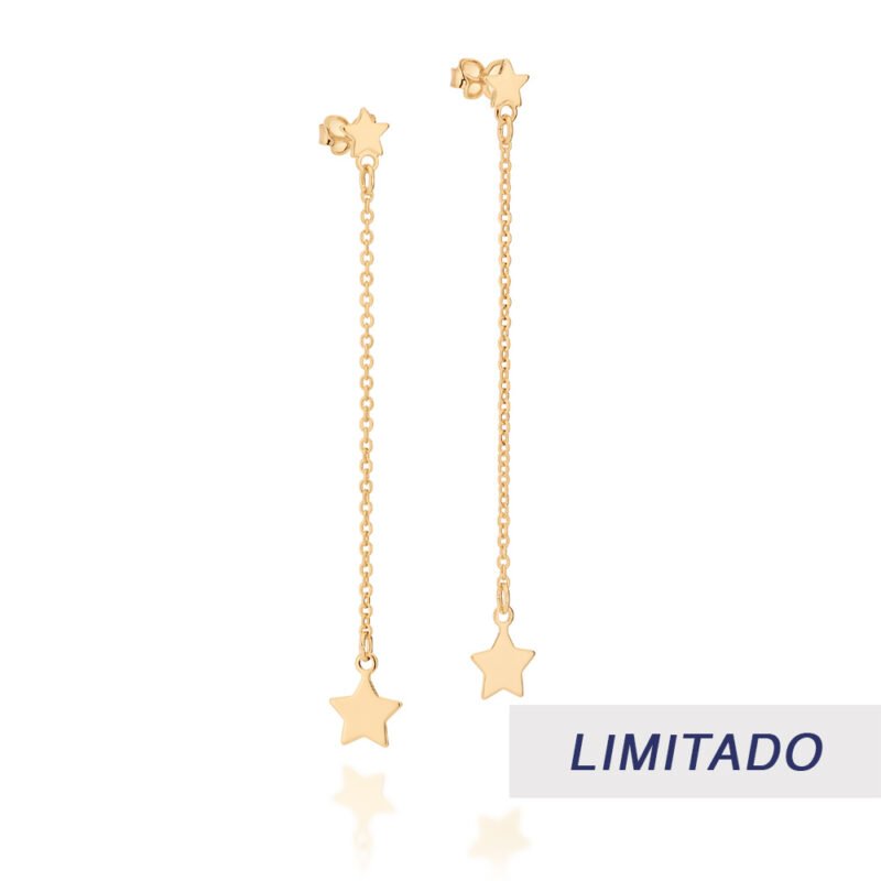 Brinco pendurado estrelas 526904