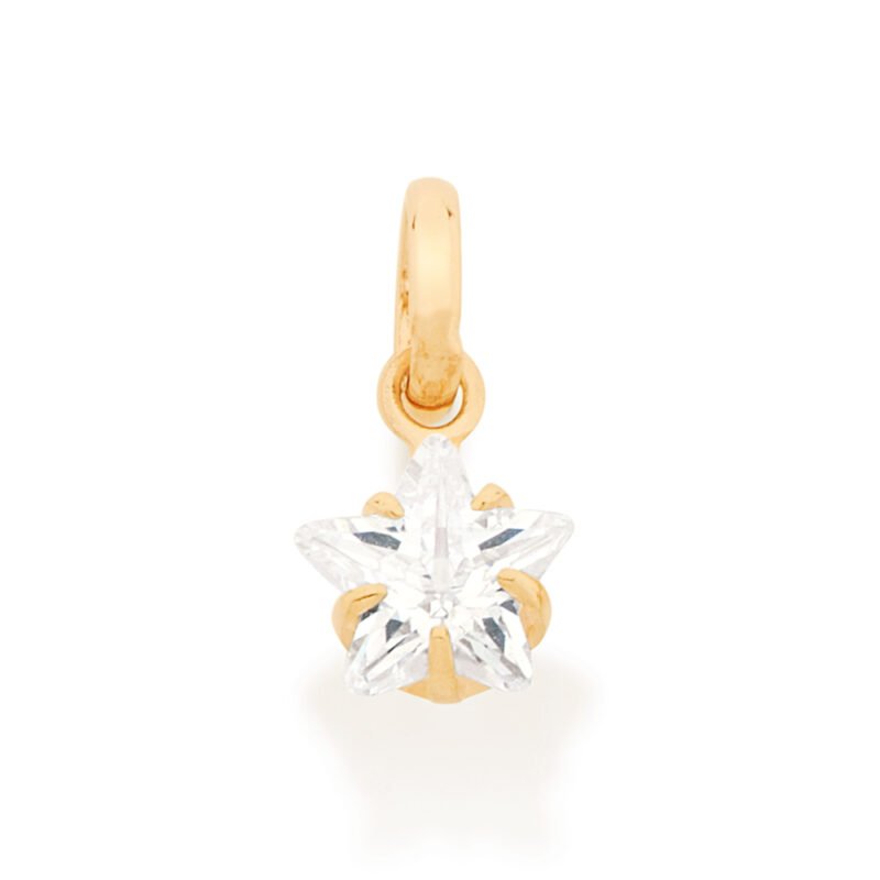 Pingente infantil estrela banhado a ouro 541592