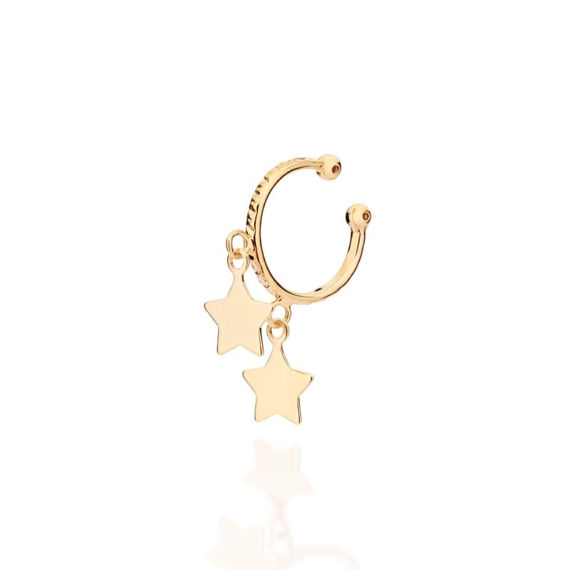 Brinco piercing de pressão com estrelas 527516